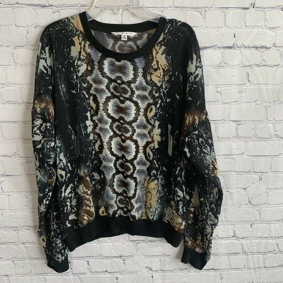 CAbi Tops - Cabi Womens Animal Snake Sheer Pullover Size Small Sweatshirt Blouse Python
